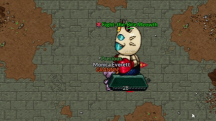 Se o golpe atingir o jogador, ele é empurrado na direção do golpe e recebe dano durante todo o deslocamento.