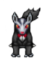 Mightyena red tie costume.png